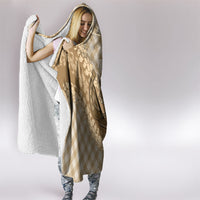 Makue Hawaii Cowboy Palaka Motifs Personalised Hooded Blanket Paniolo Festival Puakenikeni Lei LT14 - Polynesian Pride