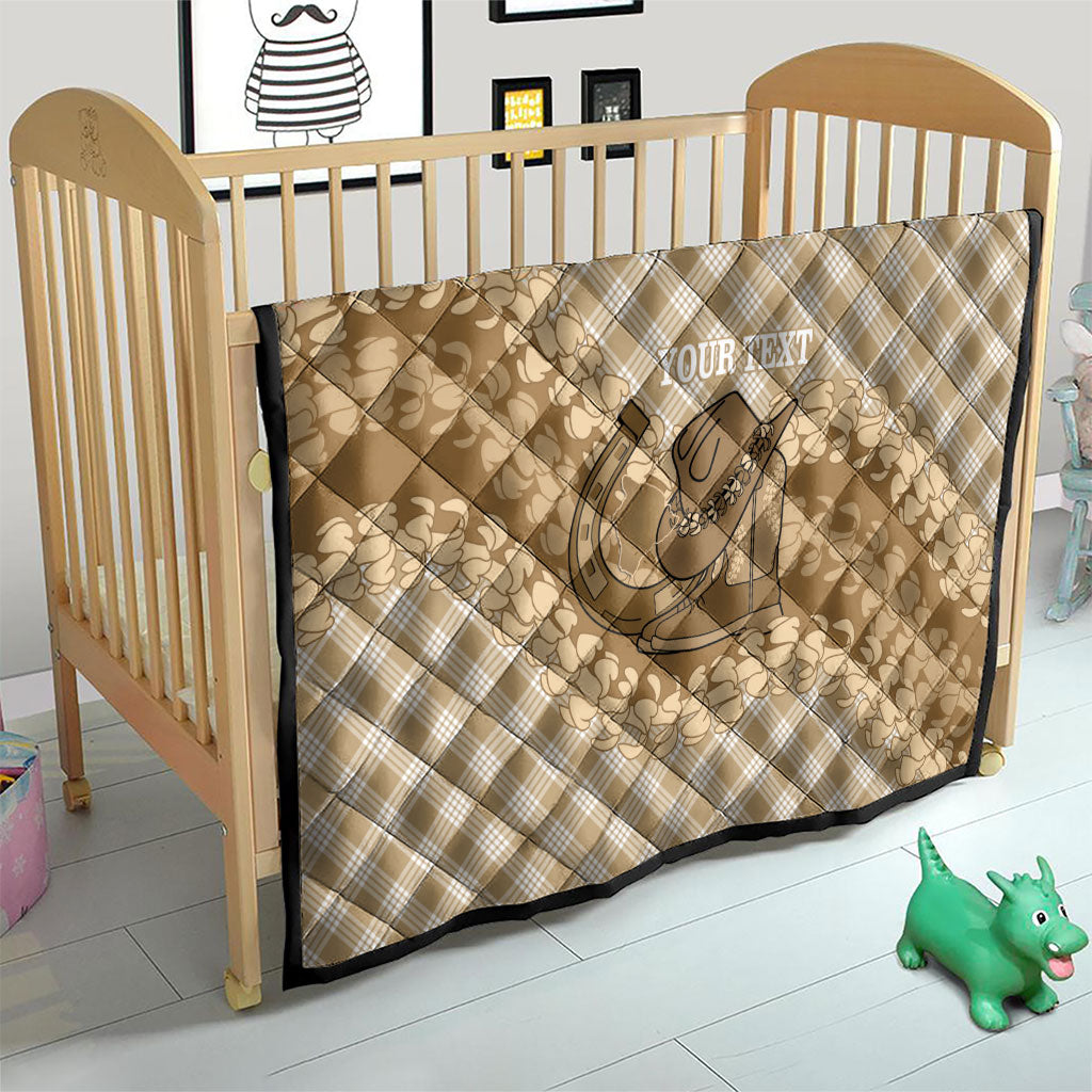 Makue Hawaii Cowboy Palaka Motifs Personalised Quilt Paniolo Festival Puakenikeni Lei LT14 - Polynesian Pride