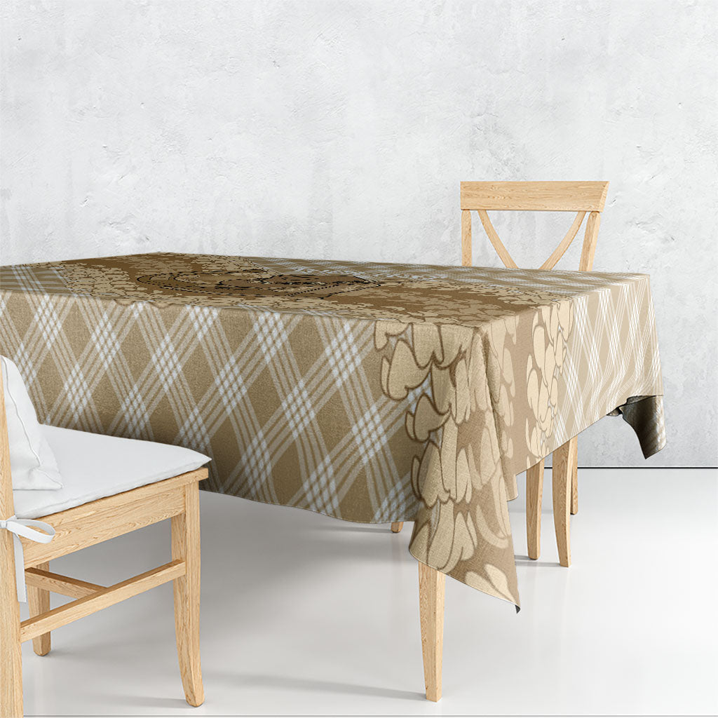 Makue Hawaii Cowboy Palaka Motifs Personalised Tablecloth Paniolo Festival Puakenikeni Lei LT14 - Polynesian Pride