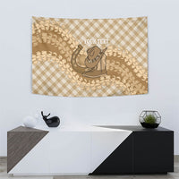 Makue Hawaii Cowboy Palaka Motifs Personalised Tapestry Paniolo Festival Puakenikeni Lei LT14 - Polynesian Pride
