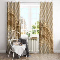 Makue Hawaii Cowboy Palaka Motifs Personalised Window Curtain Paniolo Festival Puakenikeni Lei LT14 - Polynesian Pride
