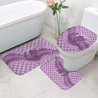 Poni Hawaii Cowboy Palaka Motifs Personalised Bathroom Set Paniolo Festival Puakenikeni Lei LT14 - Polynesian Pride