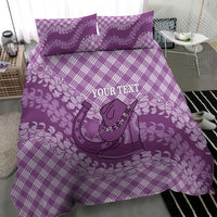 Poni Hawaii Cowboy Palaka Motifs Personalised Bedding Set Paniolo Festival Puakenikeni Lei LT14 - Polynesian Pride