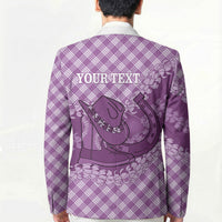 Poni Hawaii Cowboy Palaka Motifs Personalised Blazer Paniolo Festival Puakenikeni Lei LT14 - Polynesian Pride