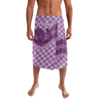 Poni Hawaii Cowboy Palaka Motifs Personalised Lavalava Paniolo Festival Puakenikeni Lei LT14 Purple - Polynesian Pride