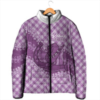 Poni Hawaii Cowboy Palaka Motifs Personalised Padded Jacket Paniolo Festival Puakenikeni Lei LT14 - Polynesian Pride