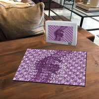 Poni Hawaii Cowboy Palaka Motifs Personalised Puzzle Paniolo Festival Puakenikeni Lei LT14 - Polynesian Pride