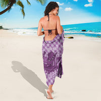 Poni Hawaii Cowboy Palaka Motifs Personalised Sarong Paniolo Festival Puakenikeni Lei LT14 - Polynesian Pride