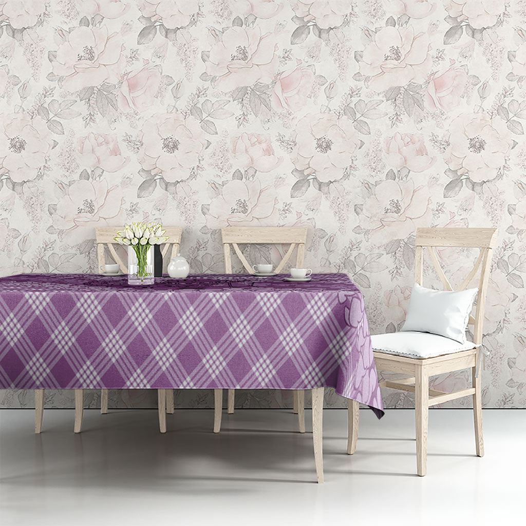 Poni Hawaii Cowboy Palaka Motifs Personalised Tablecloth Paniolo Festival Puakenikeni Lei LT14 - Polynesian Pride