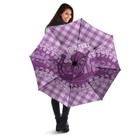 Poni Hawaii Cowboy Palaka Motifs Personalised Umbrella Paniolo Festival Puakenikeni Lei LT14 - Polynesian Pride