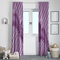 Poni Hawaii Cowboy Palaka Motifs Personalised Window Curtain Paniolo Festival Puakenikeni Lei LT14 - Polynesian Pride