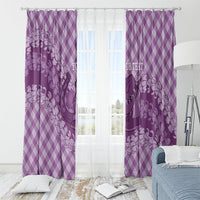 Poni Hawaii Cowboy Palaka Motifs Personalised Window Curtain Paniolo Festival Puakenikeni Lei LT14 - Polynesian Pride