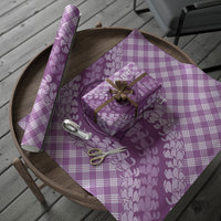 Poni Hawaii Cowboy Palaka Motifs Personalised Wrapping Paper Paniolo Festival Puakenikeni Lei LT14 - Polynesian Pride