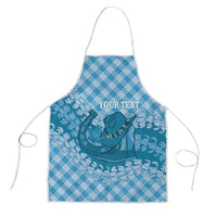 Polu Hawaii Cowboy Palaka Motifs Personalised Apron Paniolo Festival Puakenikeni Lei LT14 Blue - Polynesian Pride