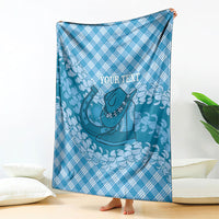 Polu Hawaii Cowboy Palaka Motifs Personalised Blanket Paniolo Festival Puakenikeni Lei LT14 - Polynesian Pride