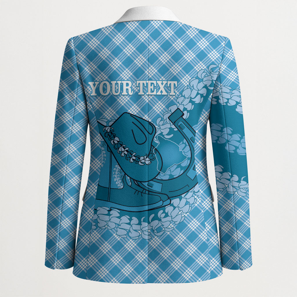 Polu Hawaii Cowboy Palaka Motifs Personalised Blazer Paniolo Festival Puakenikeni Lei LT14 - Polynesian Pride