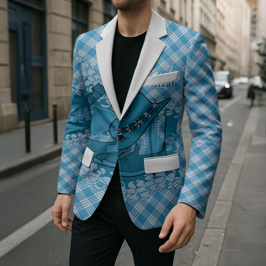 Polu Hawaii Cowboy Palaka Motifs Personalised Blazer Paniolo Festival Puakenikeni Lei LT14 - Polynesian Pride