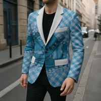 Polu Hawaii Cowboy Palaka Motifs Personalised Blazer Paniolo Festival Puakenikeni Lei LT14 - Polynesian Pride