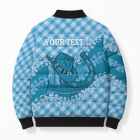 Polu Hawaii Cowboy Palaka Motifs Personalised Bomber Puffer Jacket Paniolo Festival Puakenikeni Lei LT14 - Polynesian Pride