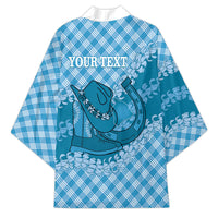 Polu Hawaii Cowboy Palaka Motifs Personalised Kimono Paniolo Festival Puakenikeni Lei LT14 - Polynesian Pride