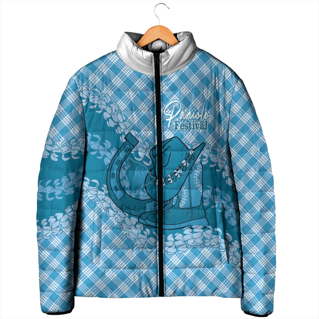 Polu Hawaii Cowboy Palaka Motifs Personalised Padded Jacket Paniolo Festival Puakenikeni Lei LT14 - Polynesian Pride