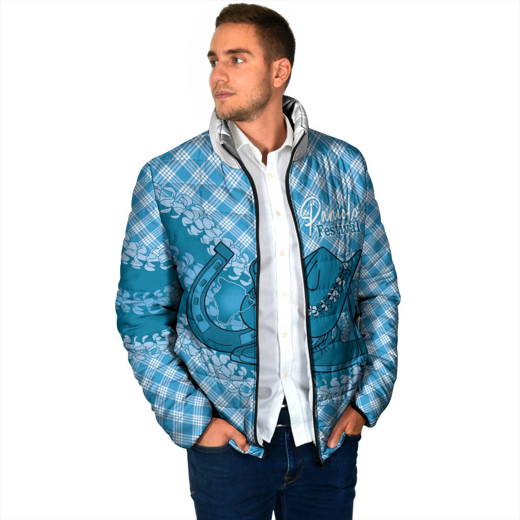 Polu Hawaii Cowboy Palaka Motifs Personalised Padded Jacket Paniolo Festival Puakenikeni Lei LT14 - Polynesian Pride