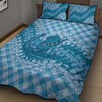 Polu Hawaii Cowboy Palaka Motifs Personalised Quilt Bed Set Paniolo Festival Puakenikeni Lei LT14 - Polynesian Pride