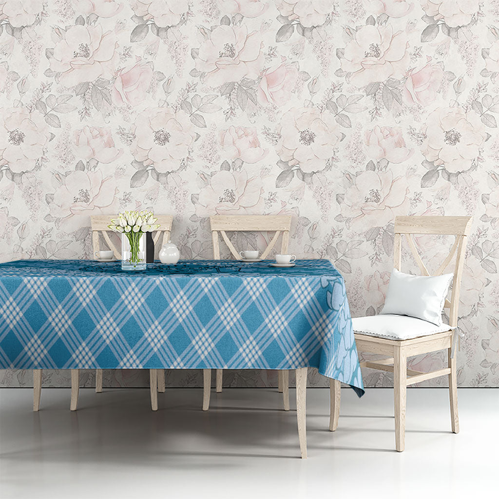 Polu Hawaii Cowboy Palaka Motifs Personalised Tablecloth Paniolo Festival Puakenikeni Lei LT14 - Polynesian Pride