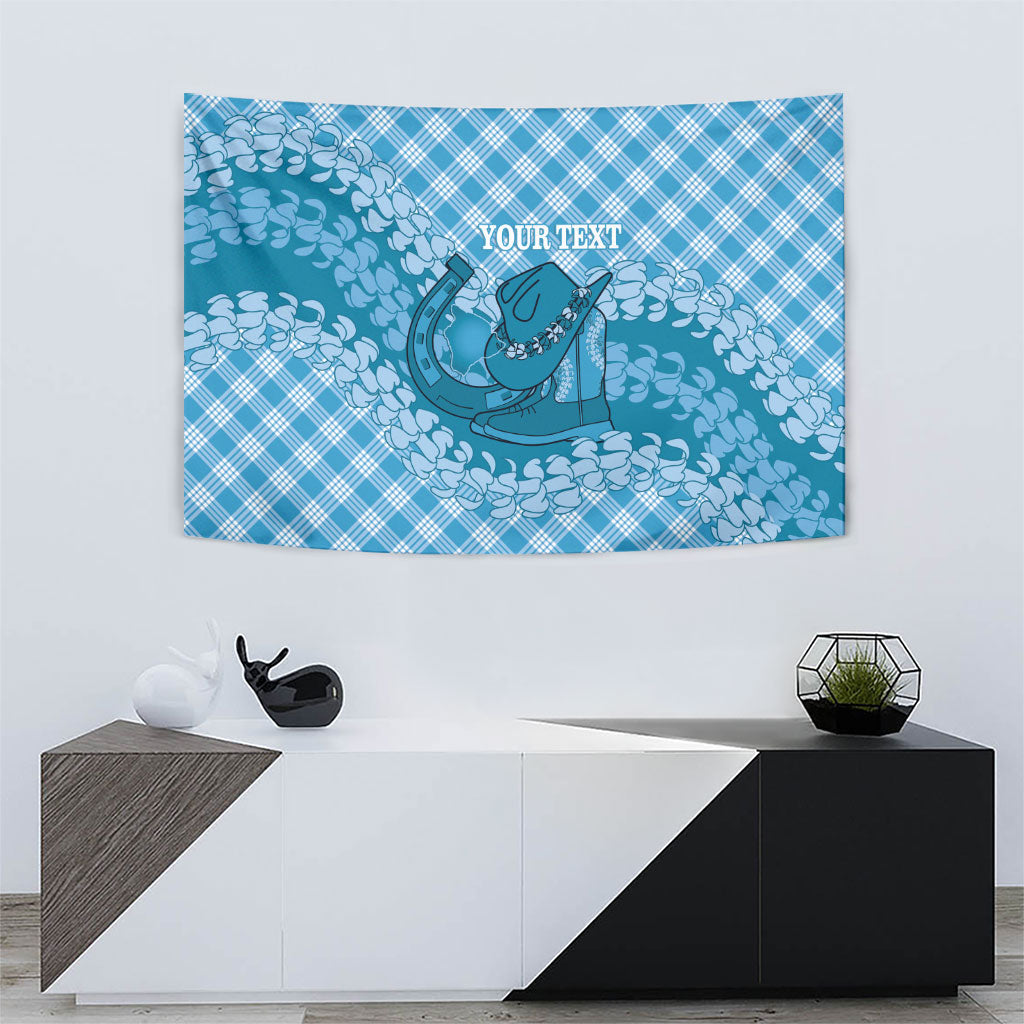 Polu Hawaii Cowboy Palaka Motifs Personalised Tapestry Paniolo Festival Puakenikeni Lei LT14 - Polynesian Pride
