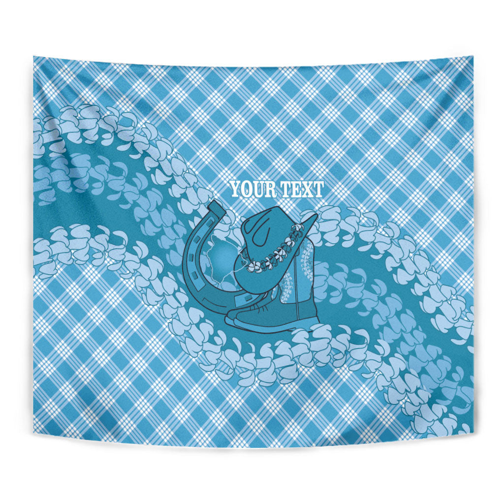 Polu Hawaii Cowboy Palaka Motifs Personalised Tapestry Paniolo Festival Puakenikeni Lei LT14 - Polynesian Pride