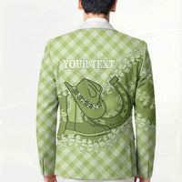 Omaomao Hawaii Cowboy Palaka Motifs Personalised Blazer Paniolo Festival Puakenikeni Lei LT14 - Polynesian Pride