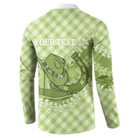 Omaomao Hawaii Cowboy Palaka Motifs Personalised Button Sweatshirt Paniolo Festival Puakenikeni Lei LT14 - Polynesian Pride