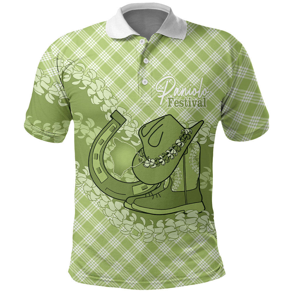 Omaomao Hawaii Cowboy Palaka Motifs Personalised Polo Shirt Paniolo Festival Puakenikeni Lei