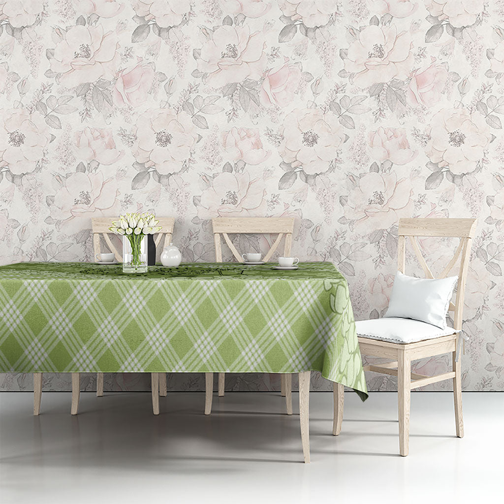 Omaomao Hawaii Cowboy Palaka Motifs Personalised Tablecloth Paniolo Festival Puakenikeni Lei LT14 - Polynesian Pride
