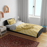 Melemele Hawaii Cowboy Palaka Motifs Personalised Bedding Set Paniolo Festival Puakenikeni Lei LT14 - Polynesian Pride