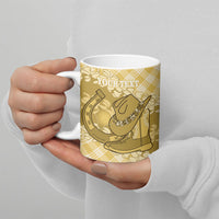 Melemele Hawaii Cowboy Palaka Motifs Personalised Ceramic Mug Paniolo Festival Puakenikeni Lei LT14 - Polynesian Pride