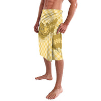 Melemele Hawaii Cowboy Palaka Motifs Personalised Lavalava Paniolo Festival Puakenikeni Lei LT14 - Polynesian Pride
