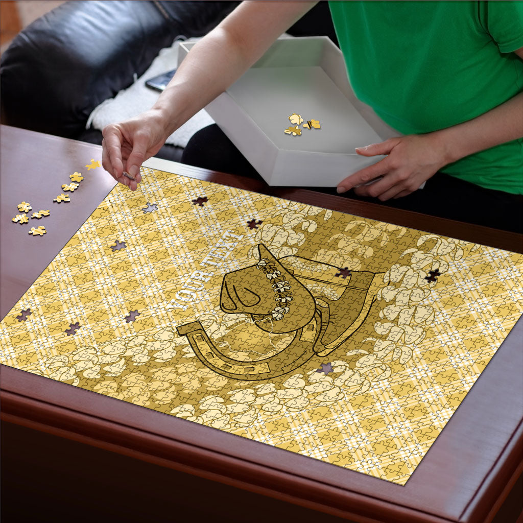 Melemele Hawaii Cowboy Palaka Motifs Personalised Puzzle Paniolo Festival Puakenikeni Lei LT14 - Polynesian Pride
