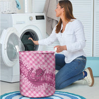 Alaka Hawaii Cowboy Palaka Motifs Personalised Laundry Basket Paniolo Festival Puakenikeni Lei LT14 - Polynesian Pride