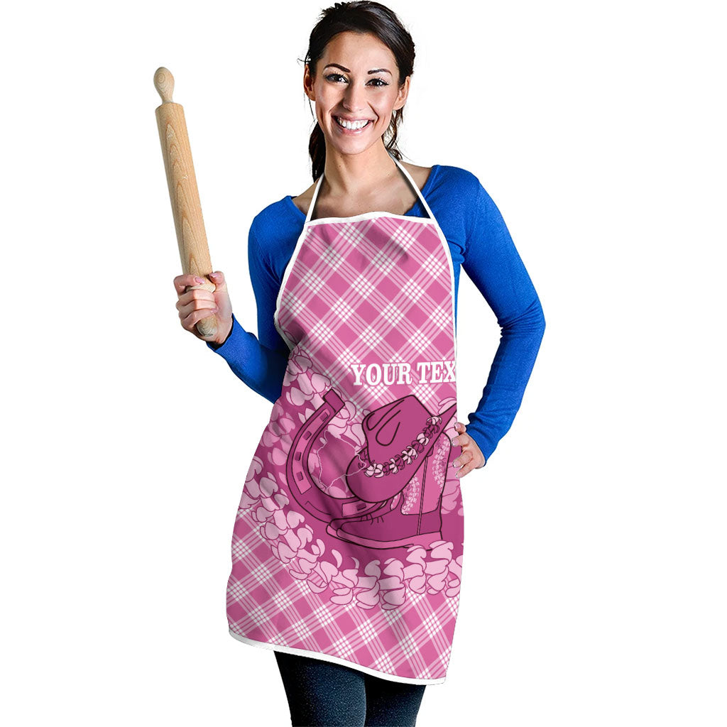 Alaka Hawaii Cowboy Palaka Motifs Personalised Apron Paniolo Festival Puakenikeni Lei LT14 - Polynesian Pride