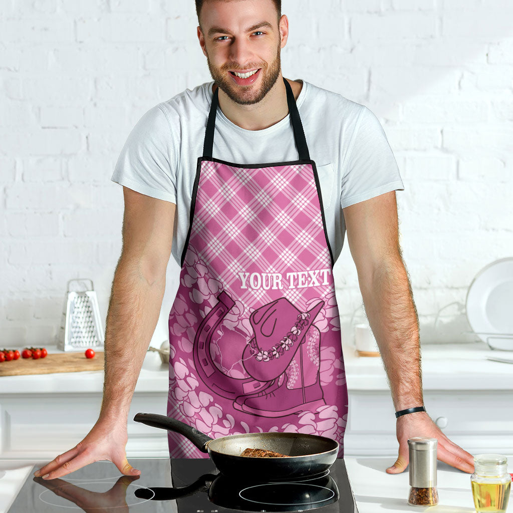 Alaka Hawaii Cowboy Palaka Motifs Personalised Apron Paniolo Festival Puakenikeni Lei LT14 - Polynesian Pride