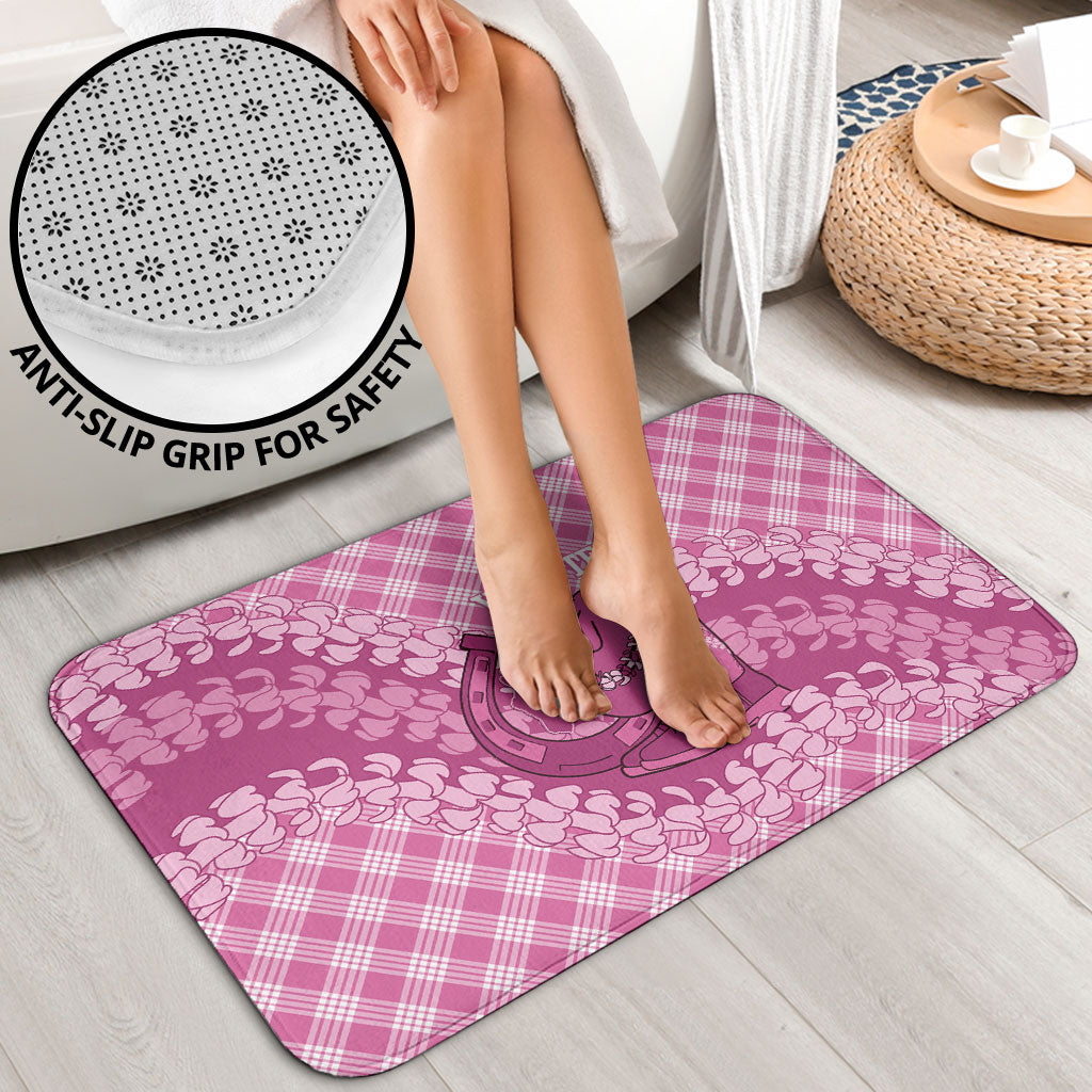 Alaka Hawaii Cowboy Palaka Motifs Personalised Bathroom Set Paniolo Festival Puakenikeni Lei LT14 - Polynesian Pride