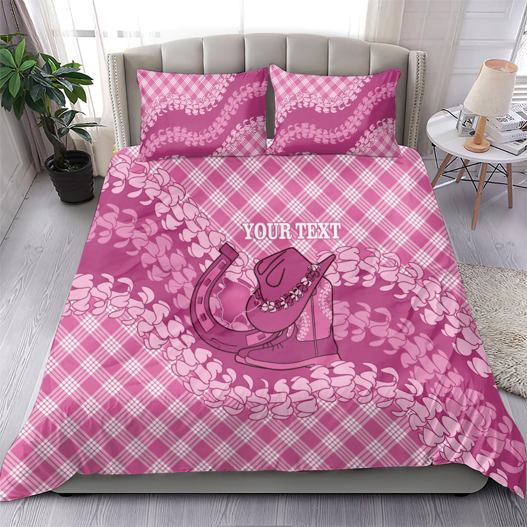 Alaka Hawaii Cowboy Palaka Motifs Personalised Bedding Set Paniolo Festival Puakenikeni Lei LT14 - Polynesian Pride