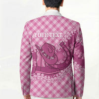 Alaka Hawaii Cowboy Palaka Motifs Personalised Blazer Paniolo Festival Puakenikeni Lei LT14 - Polynesian Pride