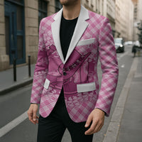 Alaka Hawaii Cowboy Palaka Motifs Personalised Blazer Paniolo Festival Puakenikeni Lei LT14 - Polynesian Pride