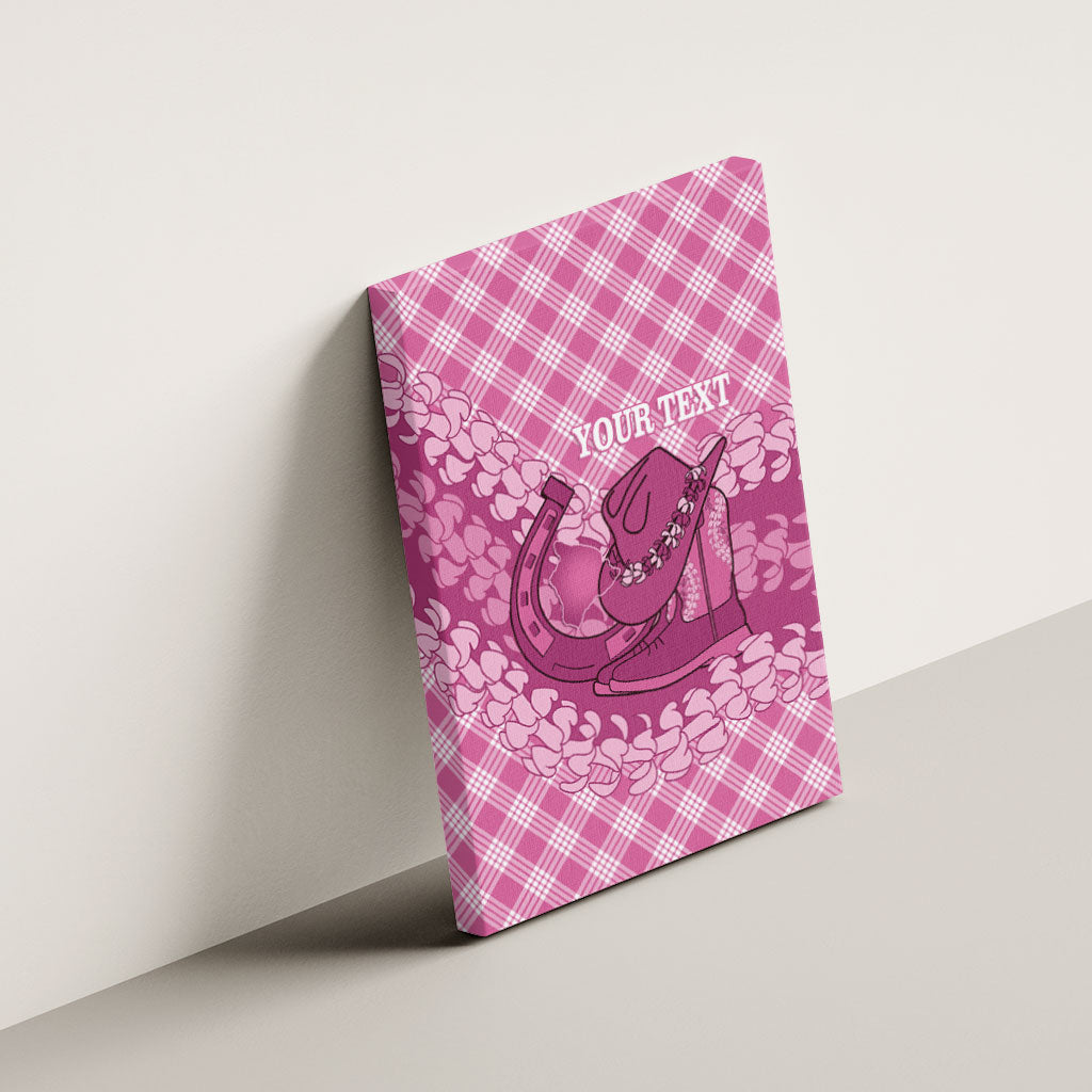 Alaka Hawaii Cowboy Palaka Motifs Personalised Canvas Wall Art Paniolo Festival Puakenikeni Lei LT14 - Polynesian Pride