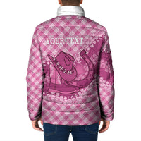 Alaka Hawaii Cowboy Palaka Motifs Personalised Padded Jacket Paniolo Festival Puakenikeni Lei LT14 - Polynesian Pride