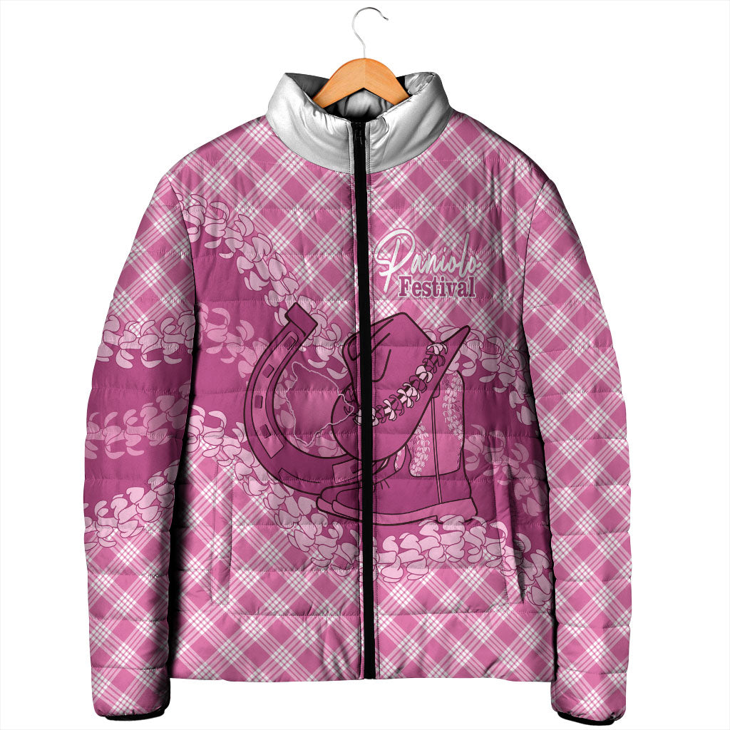Alaka Hawaii Cowboy Palaka Motifs Personalised Padded Jacket Paniolo Festival Puakenikeni Lei LT14 - Polynesian Pride