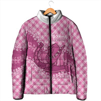 Alaka Hawaii Cowboy Palaka Motifs Personalised Padded Jacket Paniolo Festival Puakenikeni Lei LT14 - Polynesian Pride