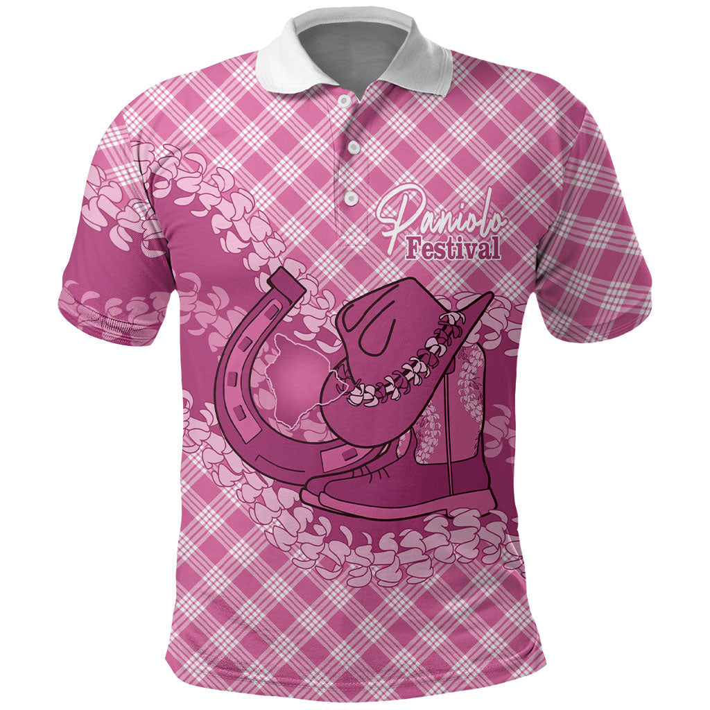 Alaka Hawaii Cowboy Palaka Motifs Personalised Polo Shirt Paniolo Festival Puakenikeni Lei